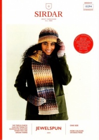 Knitting Pattern - Sirdar 10294 - Jewelspun Aran - Hat, Scarf & Gloves